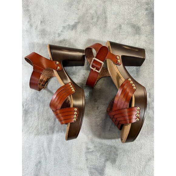 C comfort women's shoes size 9M brown open toe heel Sandals 45062672 - Picture 14 of 15